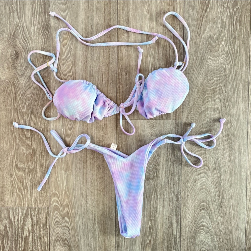 High Cut Tie Dye Bikini Set